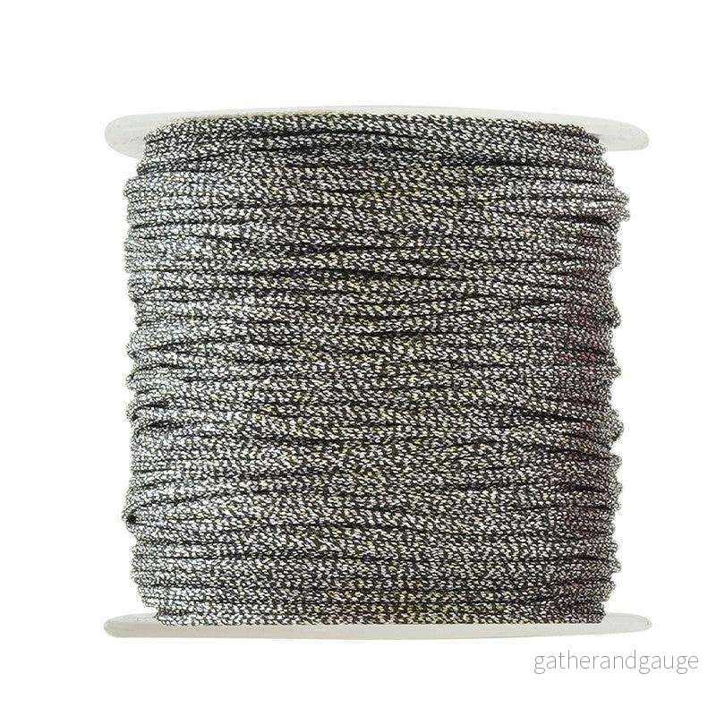 PL Rund – Silver Black Metallic 1mm, 1m