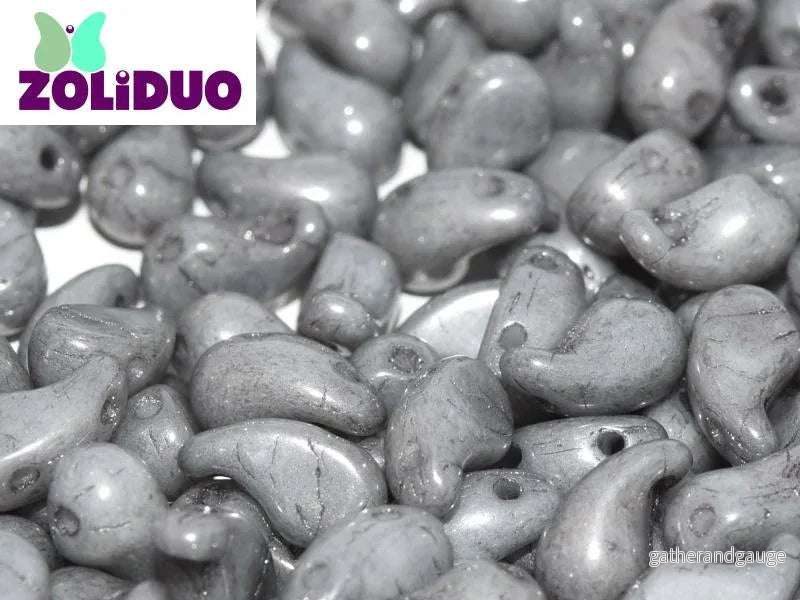 Zoliduo Vänster - Alabaster Grey Luster 5x8mm, 20-pack