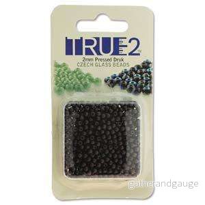 Tjeckiska Druk (Runda) – Polychrome Purple Bronze True 2mm, 9 gram