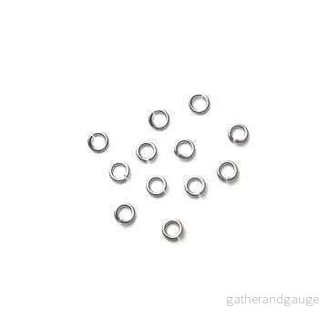 Bindringar ljustsilverfärgade - 5,5x0,8 mm, 50-pack