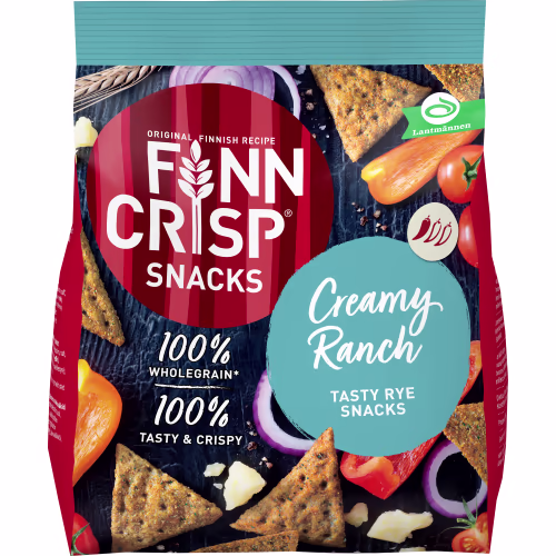 Finn crisp Creamy Ranch Rye Snacks 150g Finn crisp Creamy Ranch Rye Snacks 150g