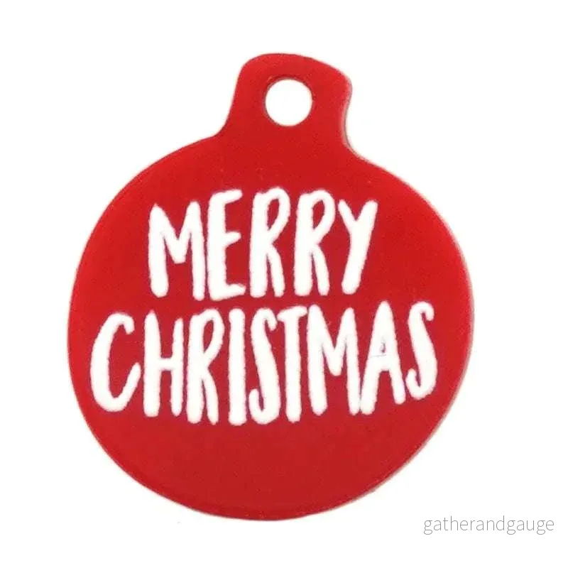 Hänge Plexi/Akryl – Julkula Röd Merry Christmas 16mm 1 styck
