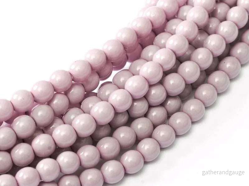 Tjeckiska Fiesta Pearl – Shiny Lilac 2mm, 1 sträng