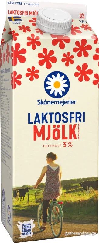 Mjölk laktosfri standard 3%, 1L Skånemejerier