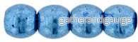 Tjeckiska Druk (Runda) - Saturated Metallic Little Boy Blue 3mm, 50-pack