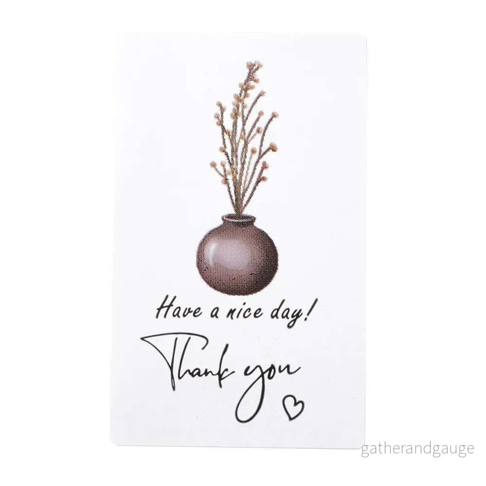 Rektangulära Klistermärken - Thank You Blomma 1 Rulle - Bild 3