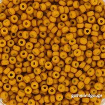 Miyuki Seed beads - Opaque Matte Mustard 11/0, 10 gram