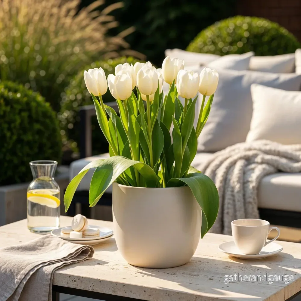 Green boutiQ - Bloembollen - Tulp Triumph White - Kleur Wit - 15 stuks - Bolmaat 11/12 - XXL Pack - Bild 3