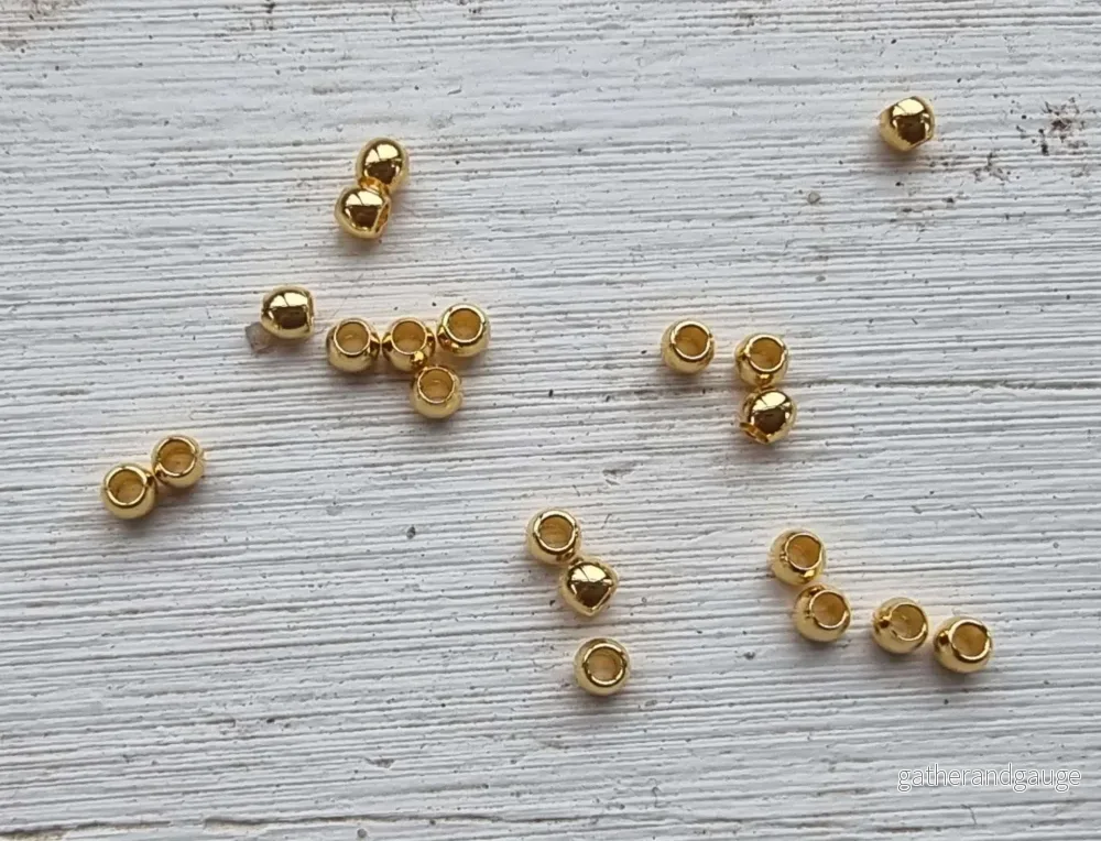 Mellandel 24K Guldpläterad – Rund 3×2,3mm 20-pack Mellandel 24K Guldpläterad – Rund 3×2,3mm 20-pack