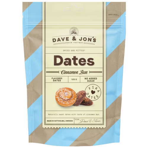 Dave & Jon’s Dadlar Kanelbulle 125 g Dave & Jon’s Dadlar Kanelbulle 125 g
