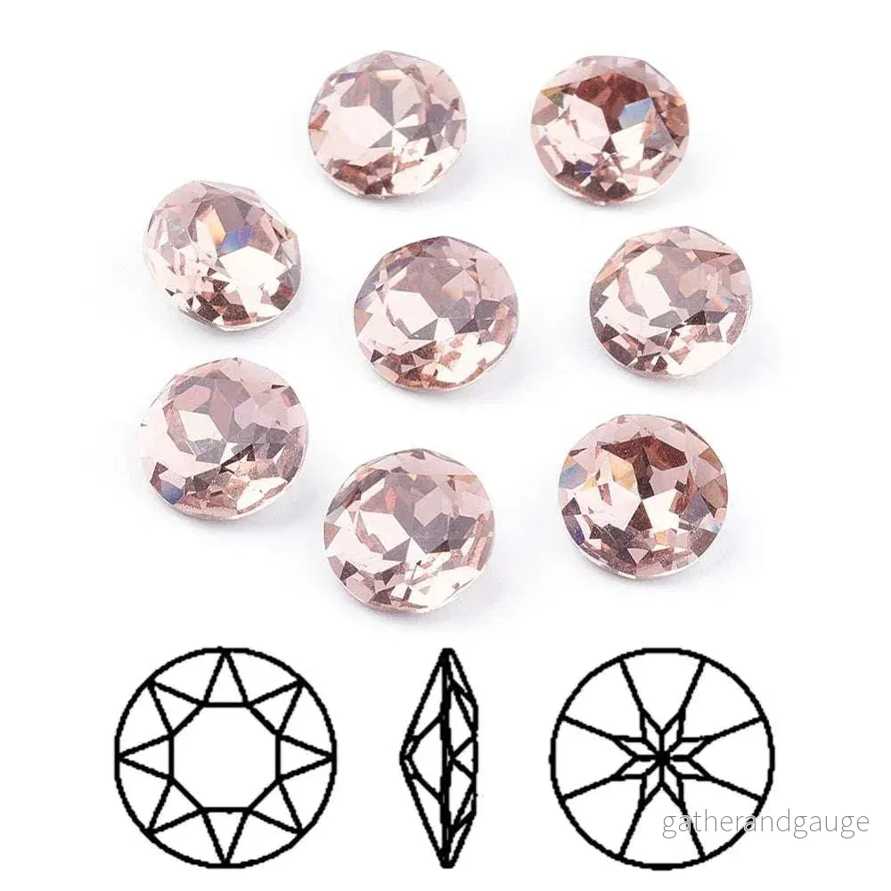 Kinesisk strass - Round stone Vintage Rose 10mm 1 styck - Bild 3