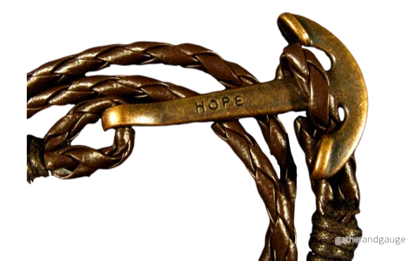 Armband brunt med antikt ankare