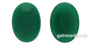 Cabochon Oval - Milky Green 25x18mm