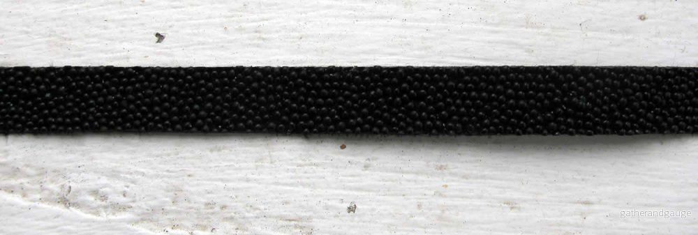 Platt band Caviar - Svart 10 mm, 20 cm - Bild 2