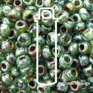 Miyuki Seed Beads – Picasso Olivine Transparent 8/0, 22 gram