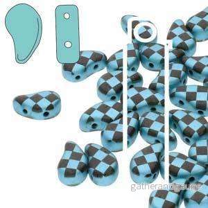 Paisley Duo – Jet Turquoise Lazer Checkered 8x5mm 22 gram Paisley Duo – Jet Turquoise Lazer Checkered 8x5mm 22 gram