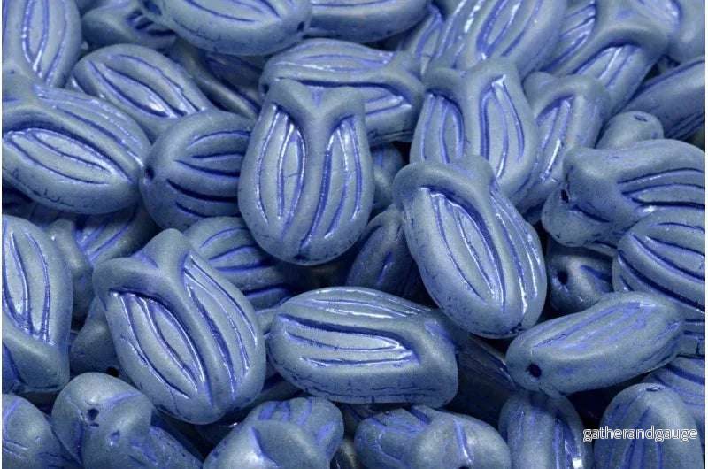 Tulip Beads – Crystal Matte Blue 16x11mm, 6-pack Tulip Beads – Crystal Matte Blue 16x11mm, 6-pack