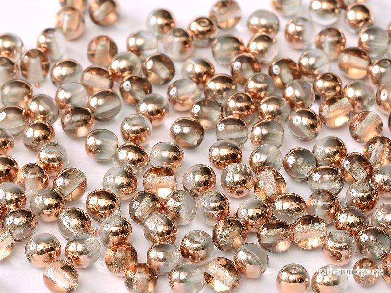 Tjeckiska Druks - Crystal Capri Gold 4 mm, 50-pack