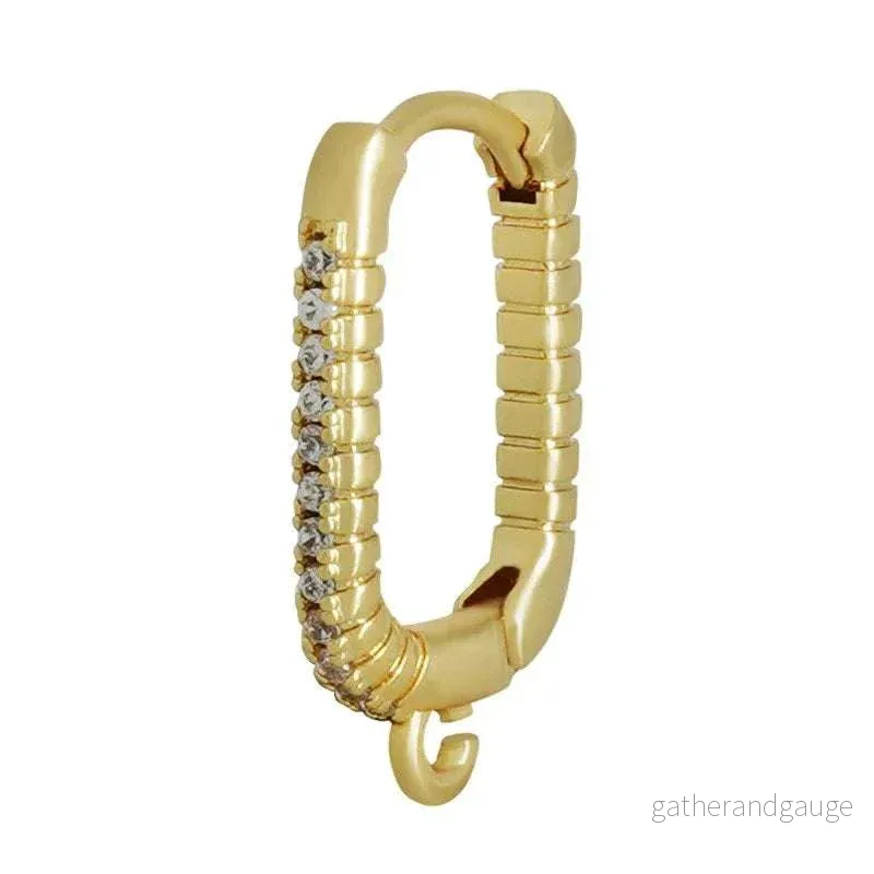 Brisyr Guldfärgad - Oval med strass 17mm 2-pack - Bild 2