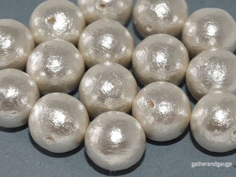Miyuki Cotton Pearl - White 12mm