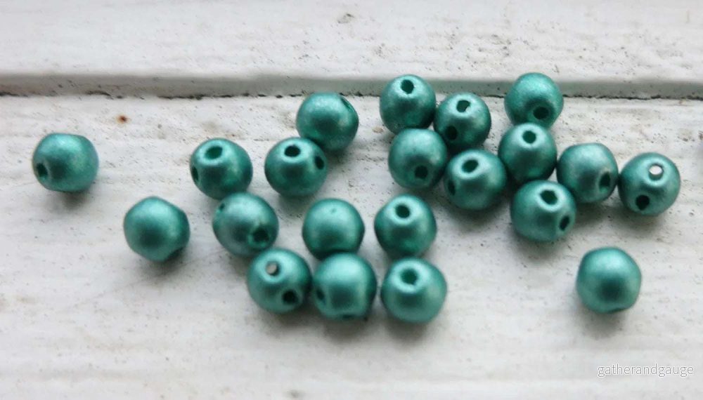 RoundDuo® Mini - Metallic Emerald 4mm, 50-pack