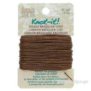Knot-it Waxed Brazilian cord – Brun 13,7 m
