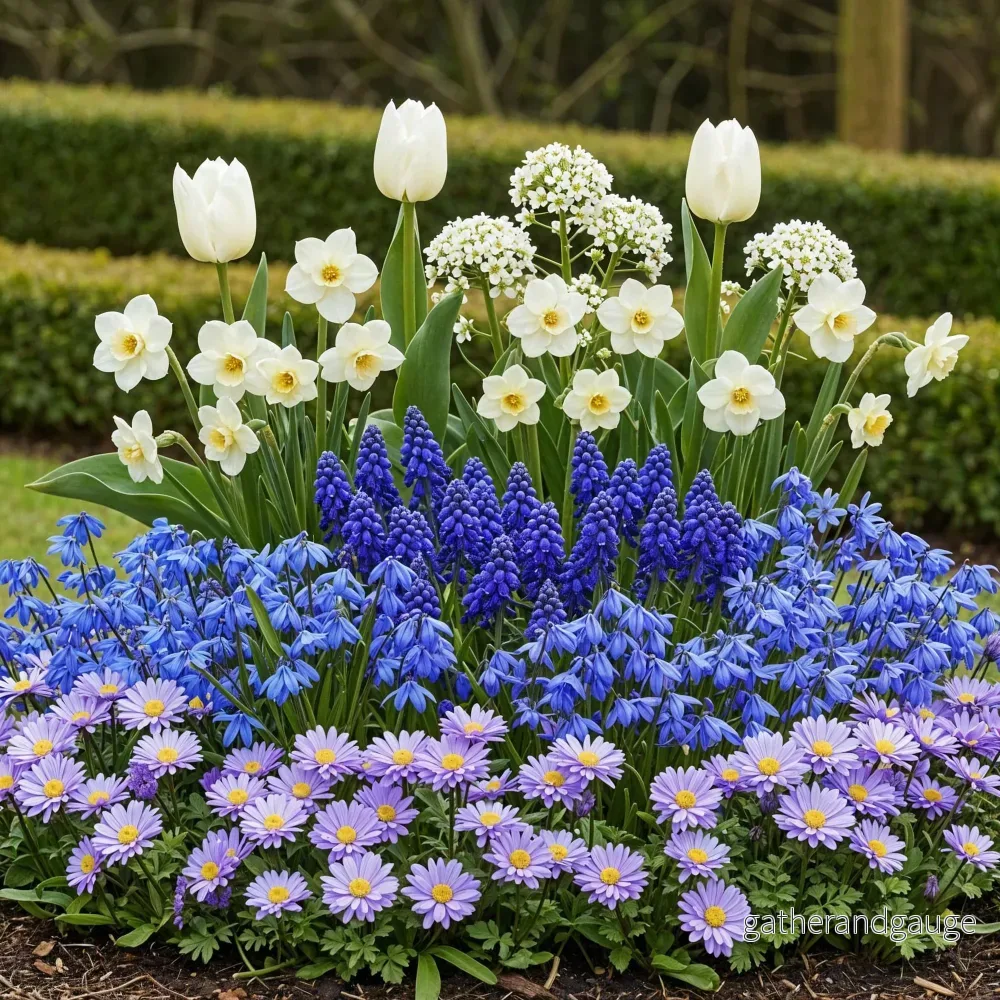 Green boutiQ - Bloembollen - Bulb Garden Blue mix - Diversen soorten - Kleur Blauw - 125 stuks - Gift Verpakking - Bild 2