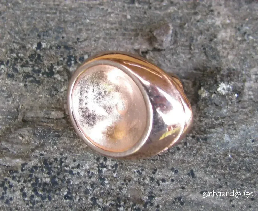 Lås Roséguldfärgat - Runda band och Rivoli 12mm 1 styck
