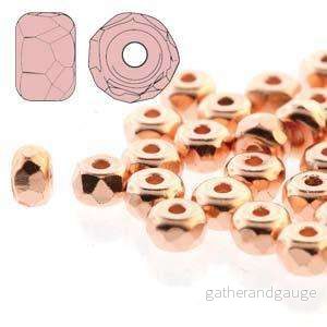 Facetterad Micro Spacers – Copper Plate 2x3mm, 6 gram