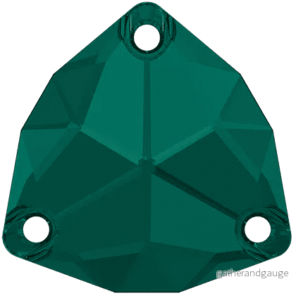 Swarovski Crystals Trilliant Sew-on Stone (3272) – Emerald 20 mm, 1 styck