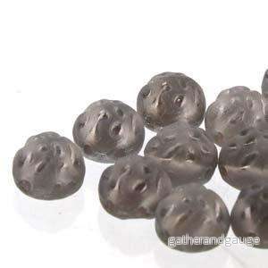 Baroque Cabochon - Backlit Petroleum Matte 7mm 2-håls 10-pack