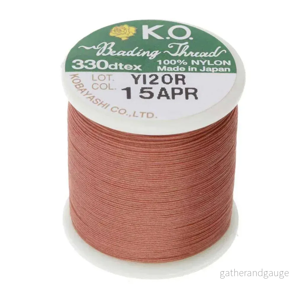 K.O pärltråd – Apricot, 1 rulle
