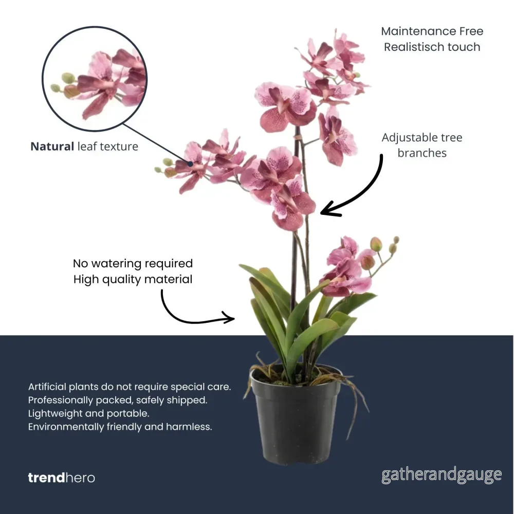 Orchidee Vanda artificielle h60cm - Bild 2