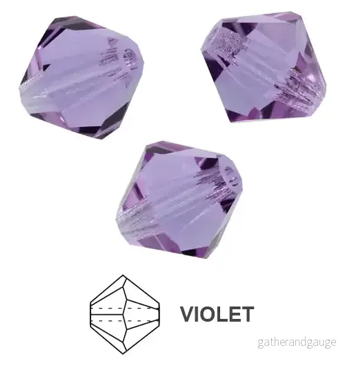 Tjeckiska MC Bicone - Violet 3 mm 40- pack