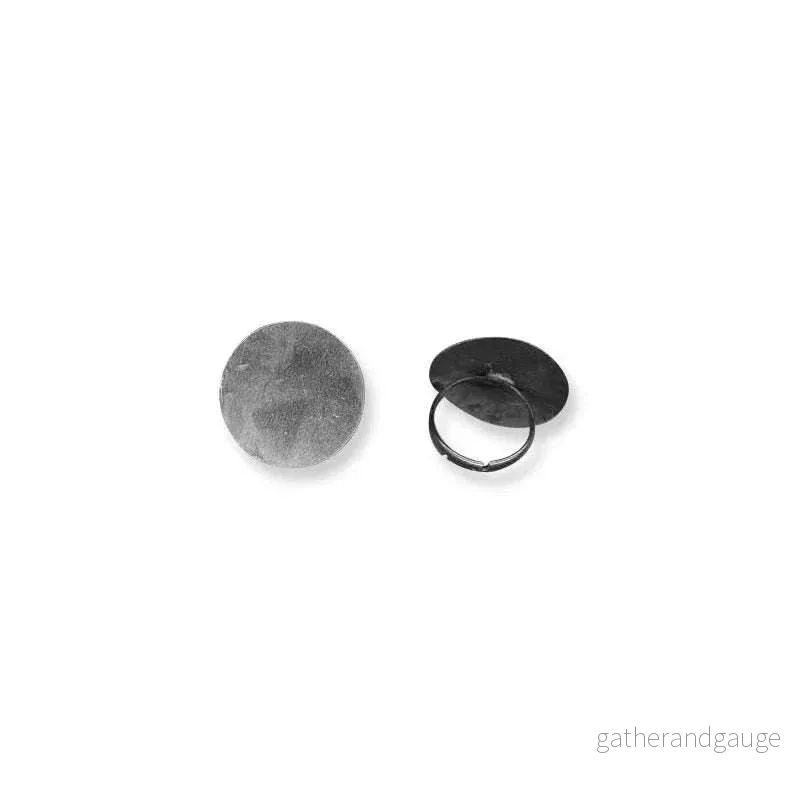 Ringstomme Silverpläterad –  Platta 25 mm 1 styck