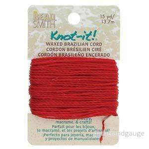 Knot-it Waxed Brazilian cord – Dark Red 13,7 m
