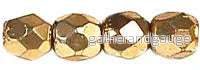 Tjeckiska Firepolish – Coated Golden 3 mm, 50-pack