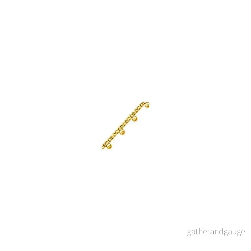 Guldfärgad Kedja med Kulor 1,8x2,4 mm - 1 Meter