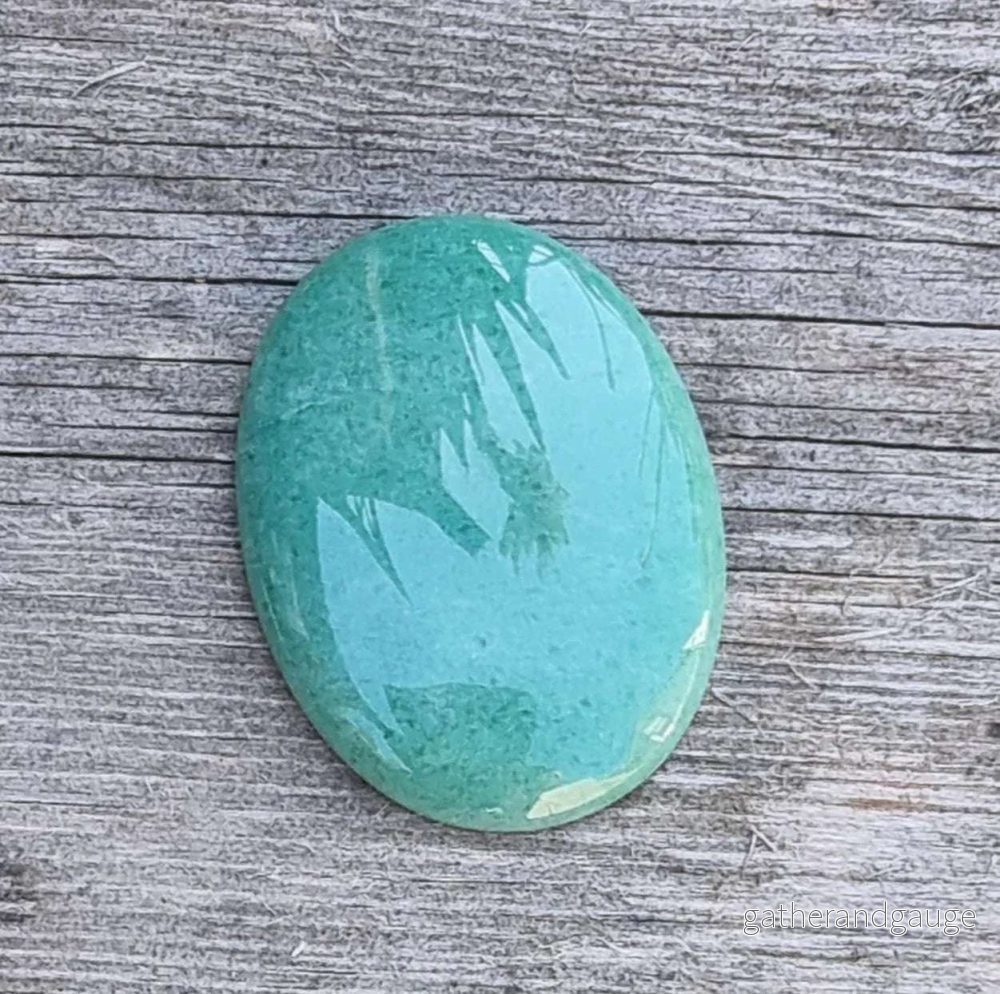 Cabochon Avaturine - Oval Grön 40x30mm 1 Styck - Bild 2