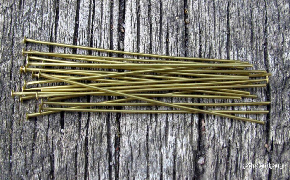 Hattpinnar Bronsfärgade - 50mm, 20-pack