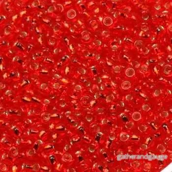 Miyuki Seed Beads - Silverlined Red 11/0, 10 gram