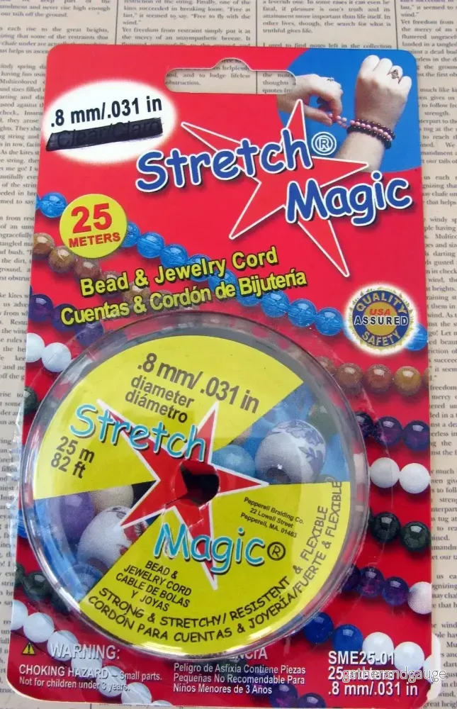 Stretch Magic - Elastisktråd, Svart 0,8 mm, 25 m