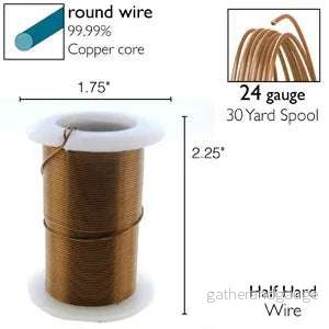 Wire Elements 24Ga - Antik Bronsfärgad Non Tarnish 1 rulle - Bild 2