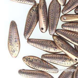 Dagger - Jet Laser Bronze Feather 5x16mm, 1 sträng