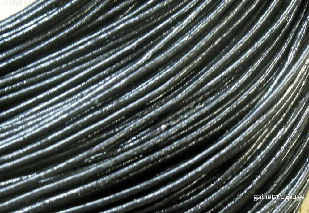Läderband 1,5 mm - Svart, 1 m