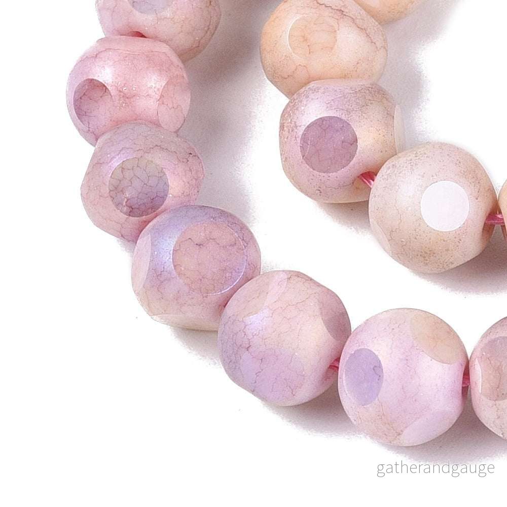 Glaspärlor Facetterad Rund - Plum AB, 8mm 1 sträng - Bild 2