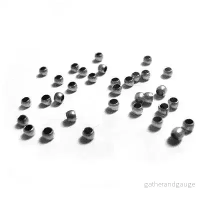 Klämpärlor - Silverpläterade 2mm ca 50 st