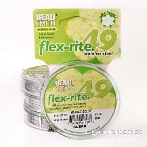 Flex-rite - Clear Smyckeswire 0,24mm, 49 Trådar, 1 Rulle - Bild 2