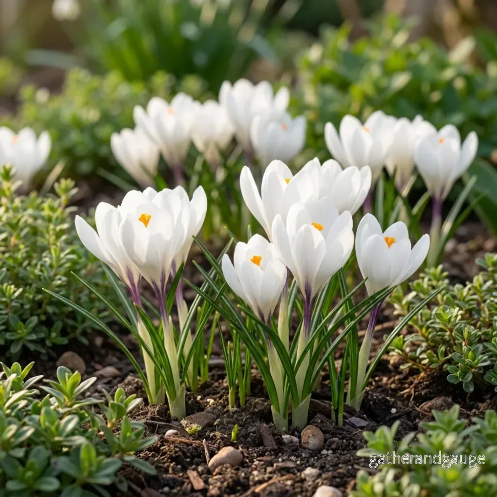 Crocus blanc à grandes fleurs - Bild 2