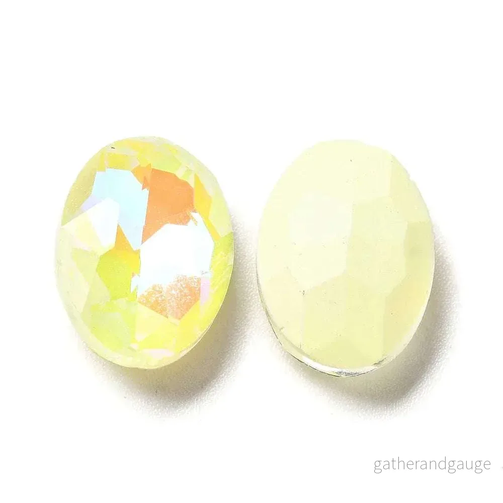 Kinesisk strass – Oval Light Topaz Shine 14x10mm 1 styck Kinesisk strass – Oval Light Topaz Shine 14x10mm 1 styck